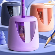 ILIGHTHEARTEDY4 Electric Pencil Sharpener Cute with Decorative Sticker Office School Supplies Mechan