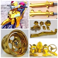 Matte Flat Gold Coating Paint Coat STANDARD COLOURS Warna Motor Ez chrome Motorcycle Honda High Glos