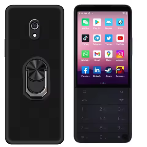 Case for Xiaomi Mi Qin F22 Pro Black Matte Ring Holder Protective Shockproof Cover on for Duoqin Qin