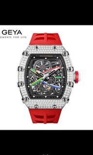 🚀GEYA急速赛道系列霸气男士酒桶型全自动机械機芯手錶