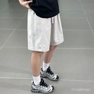 TOP1 American Style Embroidered 5-Point Shorts Men 2025 Summer Loose Ice Silk Cool Feeling Quick-Dry