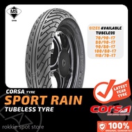 ♾🛘TAYAR MOTOR 17 TAYAR CORSA SPORT RAIN 70/90 80/90 90/80 100/80 110/70 TUBELESS TYRE MOTORCYCLE