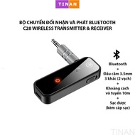[Đầu Jack 3.5mm] Bộ Chuyển Đổi Nhận Và Phát Bluetooth C28 Adapter Âm Thanh Không Dây 2 In 1