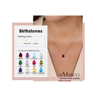 silver necklace pearl necklace necklace Emanco Stainless Steel European American Water Drop Zircon D