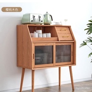 Modern Solid Wood Sideboard Tea Cabinet Cupboard Simple Cupboard Storage Cabinet Desktop Storage Cabinet Japanese Style