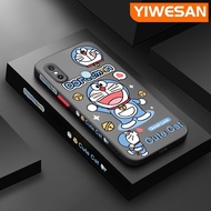 YIWESAN ปลอกสำหรับ Xiaomi Redmi Note 5 Pro Note 5 Pro Note 5A เคสกรณีการ์ตูนโดราเอมอนน่ารักมีน้ำค้างแข็งโปร่งใสรูปแบบเคสขอบสี่เหลี่ยมด้านข้างแข็งกล้องปลอกซิลิโคนเคสนิ่มป้องกันการกระแทก