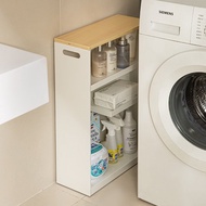 日本霜山 浴室廁所用多層式隙縫置物架(附輪)-寬型18cm