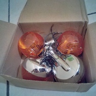 CB100 Turn Signal Lights, Turn Signal Lights, Front and Rear Iron Assy Lights, Honda CB100 MotorZone