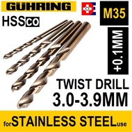 mesin Guhring M35 HSSco Drill bit Jobber drill Twist drill 3.0 3.1 3.2 3.3 3.4 3.5 3.6 3.7 3.8 3.9mm