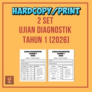 PRINT / HARDCOPY 2 Set Ujian Diagnostik Tahun 1 2026 | Ujian Saringan Awal Tahun 1 | Ujian Kemasukan