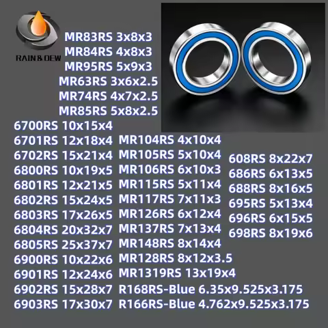 688RS Bearing 10PCS 8x16x5mm ABEC-7 Hobby Electric RC Car Truck 688 RS 2RS Ball Bearings 688-2RS Blu
