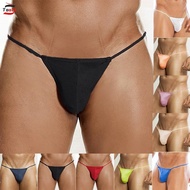 Mens Thong Solid Color Bikini Breathable Comfortable G-string Low Rise
