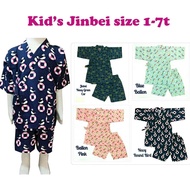 KATUN Size SM Jinbei GIRL BOY Simple Yukata Kimono play Summer Children Japanese Cotton
