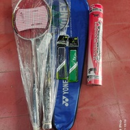 New Raket Badminton Yonex Murah Sepasang+Grip+Tas+Kok Happy Shopping