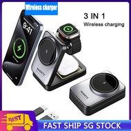 Wireless Charger 3-in-1 Magnetic Wireless Charging Stand 15W Wireless Fast Charger Wireless Charger 
