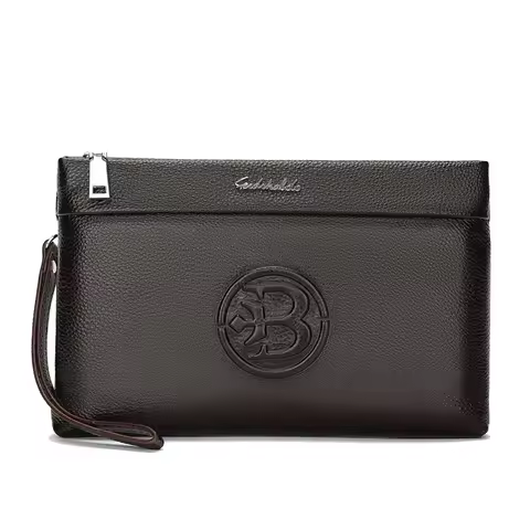 100% cowhide genuine leather men's envelope bag wallet clutch bag bags for men designer luxury bag b