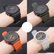 High quality adaptation 16mm Rubber Strap For Casio G-shock GA2100 GA2110 Men Women Quick Release Sports Waterproof Band Watch Accessories