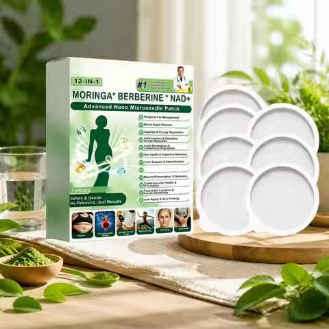 Moringa NAD+ Berberine Nano Microneedle Patch Lightweight Formula Skin Firming Metabolic Support Dai