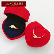 Cincin Emas 375 9K Cincin Love Hati Stone Birthday Pakai Harian Shining Size Biasa Batu Emas
