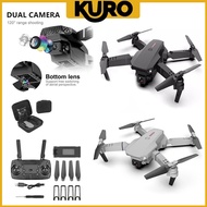 Kuro Dual Camera E88 Drone/ Height Assisted Drone/ Wifi Drone/ Remote Control Drone/ Camera Drone/ Mainan