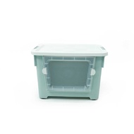 Plastic Box Storage Front Cover With Wheels 60L 41x58x36 Cm. Blue ST211032-100BU