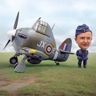 Q版英軍颶風式戰鬥機Hurricane MK.II+ACE Kurt 樹脂模型組裝套件