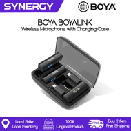 Boya Microphone BOYALINK Wireless Lavalier Microphone with Noise Reduction, Charging Case