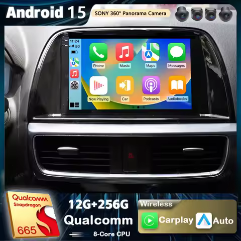 Android 15 For Mazda CX5 CX-5 CX 5 2012-2015 2K QLED Stereo Car Radio Multimedia Video Player GPS AI