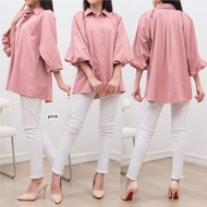 Anika Balloon Blouse B5010221 SONIA / Kemeja Blouse Katun Balloon Sleeve Premium wanita / Blouse Bas
