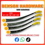 Local Brunei Spring Parang Agricultural Tool / Pisau Memotong Kebun Rumput (Thin Blade) 14" / 16" / 