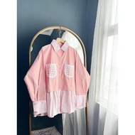 KEMEJA Hello Bestie - Tsania shirt - shirt Long SleeveWanita