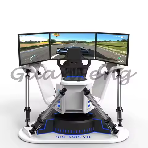 Indoor playground large VR six-axis three-screen dynamic simulation racing driving virtual reality g
