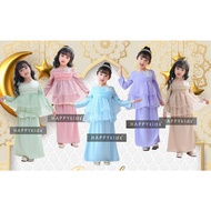 Baju Raya 2023 Happykids Modern Peplum Baju Kurung Lace Kids Budak Perempuan