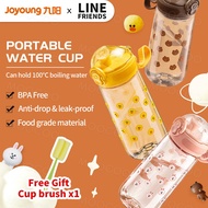 【Line Friends】Tritan Water Bottle Co-branded Joyoung Portable Plastic Sports Simple Handy Cup Student Cute Trend Water Bottle