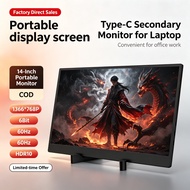 Portable Monitor 14 Inch Type-C Secondary Screen HDR10 60Hz Office