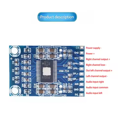❤️ TPA3116D2 XH-M562 50W+50W 2.0 Channel Digital Stereo Audio Power Amplifier Board DC 12-24V