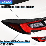Real Carbon Fiber Car Accessories Rear Lamp Header Cover Soft Sticker For Subaru BRZ/ For Toyota GR8