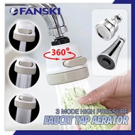 High Pressure 3 Mode Faucet Tap Aerator 360 Swivel Rotation Water Saving Tap Nozzle Shower Head Extender