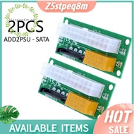 2PCS Dual PSU Adapter ATX 24Pin to  Power Sync  Card ADD2PSU Riser Extender Adapter for BTC Miner Mi