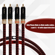 Pair Hifi Audio 4N OFC RCA Audio Interconnct Cable RCA Extension Cable with Gold Plated RCA Connectors