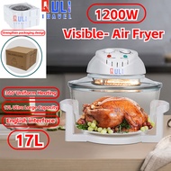 17L Air fryer Halogen Turbo Convection Oven w/ Glass Bowl Roast Chicken Fryer Oven Ketuhar Elektrik