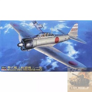 Hasegawa 1/48 Mitsubishi A6M2b Zero Fighter Type21 Aircraft Model World War Assembled