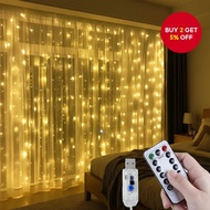 3M 300 LED Window String Lights 8 Lighting Modes USB Fairy Lights for Christmas Curtain Decoration
