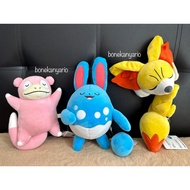 Pokemon Slowpoke Azumarill Fennekin Kutsurogi Time Plush Original Banpresto Japan Delphox