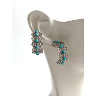 绿松石耳钉 Stainless Steel Turquoise Stud Earrings