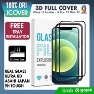 Original iCover Tempered Glass iPhone 12 Pro Max 12mini 12scratch-resistant - 3D Full Cover, iPhone 12mini