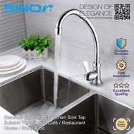 Sinor S-1003 Kitchen Faucet Stainless Steel Pillar Mounted Sink Tap