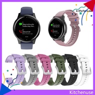 kithchenuse Watch Band 20mm/22mm Plaid Soft Silicone Watchband Wrist Strap Replacement for Garmin Venu SQ/Venu/Vivoactive 3 4/Forerunner 245
