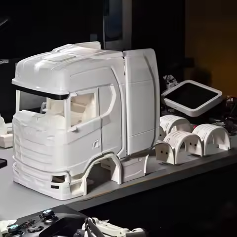 Highly Restored 8x4 Model Car Shell Front Interior Equipment Rack Rear Fender for 1/14 Tamiya RC Tru