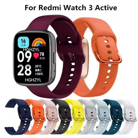 For Redmi Watch 3 Active Strap Sports Silicone Replacement Wristband Correa For Xiaomi Redmi Watch 3